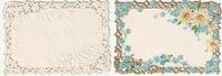 France CARD - RELIEF IMAGE - FLOWERS - LACE -