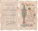 France PIOUS IMAGE - MEMORY OF 1ST COMMUNION - LUCIEN BOUTILLIER - CHURCH OF MESNIL-CONTEVILLE - JULY 11, 1897 -
