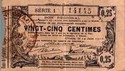 France 25 Centimes AISNE - ARDENNES - MARNE - REGIONAL GOOD - 25 CENTIMES - JUNE 14, 1917 - SERIES 1 -