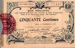 France 50 Centimes AISNE ET ARDENNES - REGIONAL GOOD - 50 CENTIMES - SEPTEMBER 19, 1915 - SEVENTH SERIES -