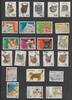 Lot de timbres Set of 44 Cat Stamps -