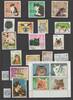 Lot de timbres Set of 44 Cat Stamps -