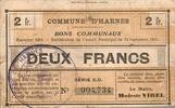 France 2 Francs COUNTY 62440 HARNES - COMMUNITY VOUCHERS - 2 FRANCS - 09/15/1915 -