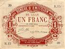 France 1 Franc COUNTY 59 - LILLE - BANK OF ISSUE - 1 FRANC - 08/17/1914 -