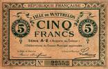 France 5 Francs County 59150 - WATTRELOS - CURRENCY VOUCHER - 5 FRANCS -