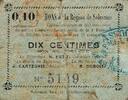 France 10 Centimes County 59730 - SOLESMES - BEARER VOUCHER - 10 CENTIMES - 4TH ISSUE -