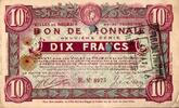 France 10 Francs County 59 - ROUBAIX - TOURCOING - COIN VOUCHER - TEN FRANCS - 9TH SERIES - 16/12/1916 -