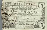 France 1 Franc NORTH - AISNE - OISE - REGIONAL COIN - 1 FRANC - 12/12/1917 - SERIES 3 -