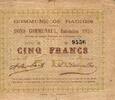 France 5 Francs County 59194 - RACHES - COMMUNITY VOUCHERS - FIVE FRANCS - 2/11/1914 - SERIES B -