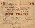France 5 Francs County 59283 - RAIMBEAUCOURT - COMMUNITY VOUCHERS - 5 FRANCS - 11/14/1914 - SERIES B -