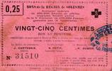 France 25 Centimes County 59730 - SOLESMES - BEARER VOUCHER - 25 CENTIMES - 4TH ISSUE -
