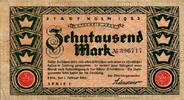 Allemagne 10.000 Mark GERMANY - KELLER 2380.10 - STADT KÖLN - RHEINLAND - 10.000 MARK - 01/02/1923 - SERIE C -