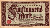 Allemagne 5.000 Mark GERMANY - MULLER 2390.9-a - STADT KÖLN - RHEINLAND - 5.000 MARK - 01/02/1923 -