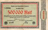 Allemagne 500.000 Mark GERMANY - KELLER 1 b - NOTGELD - AACHEN - 500,000 MARK - 07/20/1923 -