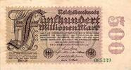 Allemagne 500.000.000 Mark GERMANY - PICK 110 d - 500.000.000 MARK - 01/09/1923 -