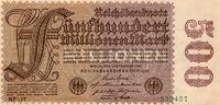 Allemagne 500.000.000 Mark GERMANY - PICK 110 d - 500.000.000 MARK - 01/09/1923 -