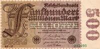 Allemagne 500.000.000 Mark GERMANY - PICK 110 d - 500.000.000 MARK - 01/09/1923 -