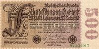Allemagne 500.000.000 Mark GERMANY - PICK 110 b - 500.000.000 MARK - 01/09/1923 -