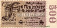 Allemagne 500.000.000 Mark GERMANY - PICK 110 b - 500.000.000 MARK - 01/09/1923 -