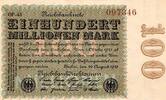 Allemagne 100 Millionen mark GERMANY - PICK 107 d - 100 MILLIONEN MARK - 22/08/1923 -