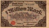 Allemagne 1 Million Mark GERMANY - STADT KÖLN - 1 MILLION MARK - 1923 - SERIE A -