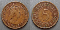 Ile Maurice 5 Cents MAURITIUS - KM 34 - 5 cents 1965 - Elizabeth II -