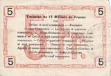 France 08/05/1916 5 Francs Fourmies City - 1916 VF