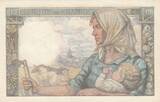 France 1947 10 Francs Miner - 30-10-1947 Serial B.140 - aUNC UNC