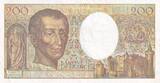 France  200 Francs - Montesquieu - 1992 - Serial D.101 - P.155 VF+