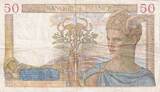 France 1938 50 Francs Ceres - 28-04-1938 - Serial Q.8213 VF