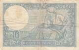 France 1936 10 Francs Minerva - 17-12-1936 - Serial X.67750 VF