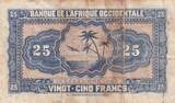 French West Africa 25 francs 5 Francs - Africaine - 1942 - Lettre D FF+