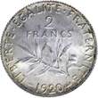 France  2 Francs Semeuse - 1920 XF