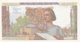 France  10000 Francs Woman with globe and book - 1954 Serial S.6604 AU