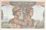 France 1956 5000 Francs - Sea and Countryside- 01-03-1956 - Serial W.148 XF