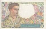 France 1947 5 Francs - Shepherd - 30-10-1947 - Serial G.155 VF+
