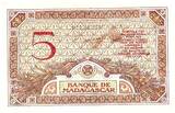 Madagascar  5 Francs Goddess Juno - 1937 - Serial B.2983 VF