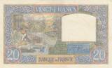 France 1941 20 Francs Science and Labour - 04-12-1941 - Serial C.6722 AU