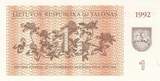 Lithuania  1 Talonu - Birds - 1992 - Serial MG UNC