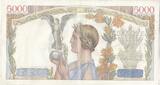 France 1942 5000 Francs Victory - 10-12-1942 Serial D.924 XF