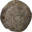 France  HENRY III - DOUZAIN WITH TWO H, 1st TYPE - 1577 B ROUEN VF