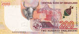 Swaziland  200 Emalangeni King Mswati III - Animals, village - 2017 UNC