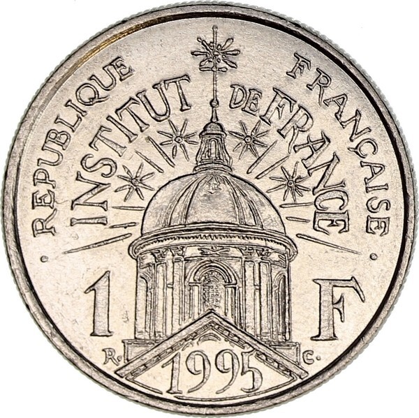 1 Franc Institut de France  1995 XF  MAShops