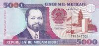 Mozambique 50 meticais 5000 Meticais - Samora M. Machel - Industry - 1991 - Serial CB - P.136 -