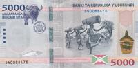Burundi 5000 francs 5000 Francs - Dancers - Map of Burundi - 2022 -