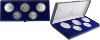 Russian Federation roubles Set 5 Silver Coins XXII Moscow Olympic Games 1980 - 1978 - without certificate - scratched box -