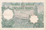 Algeria 50 francs 50 Francs - Mosque - 04-06-1936 - Serial Y.1416 - P.80.a -