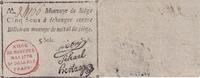 Mainz 5 sols 5 Sols Black, red stamping in circle - May 1793 - Serial A -
