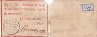 Mainz 3 livres 3 livres Red, blackstamping in circle - May 1793 -