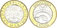 San Marino 1000 lires 1000 Lires - Geology - 1998 - Bimetal -